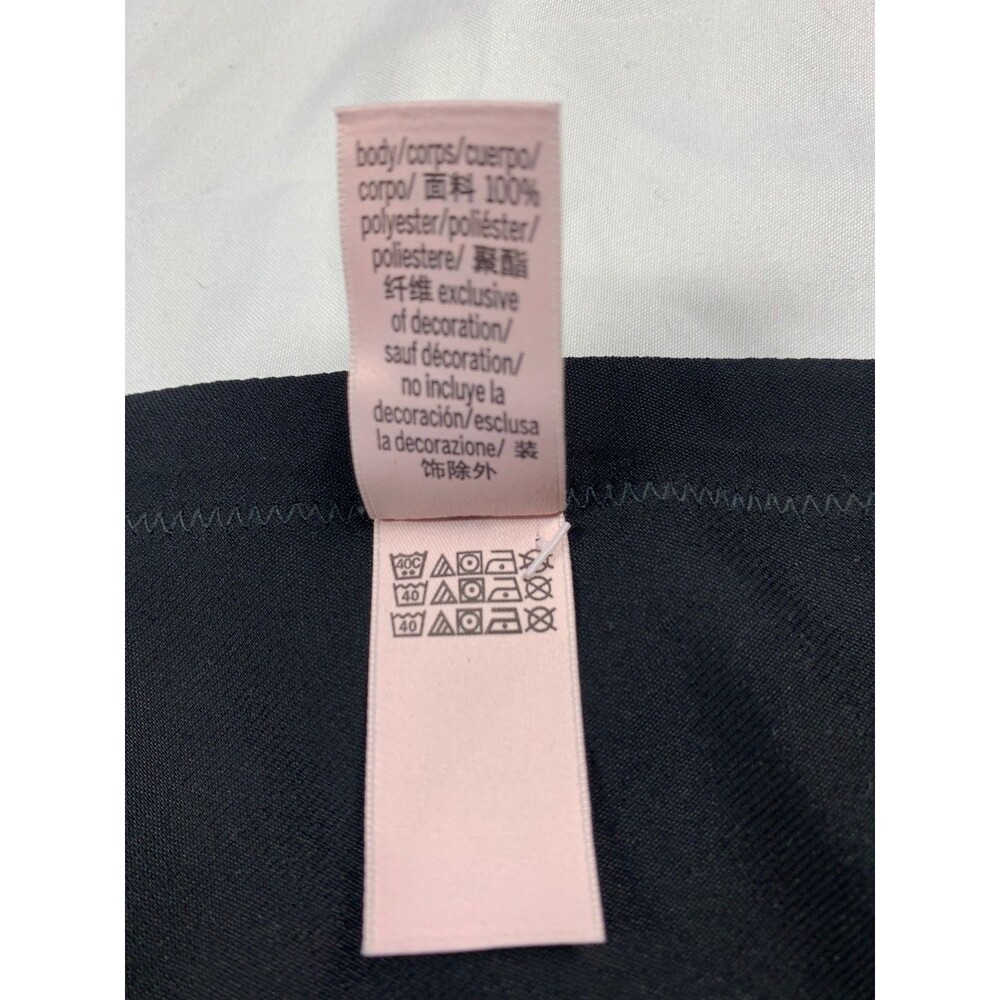 Victoria's Secret Satin Slip Skirt Size Medium Black Long Pull on Midi Long - Picture 6 of 6